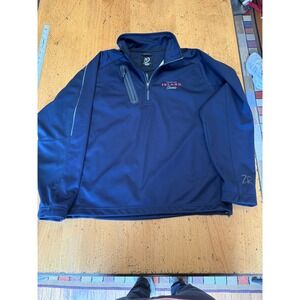 Zero Restriction Quarter Zip Size M Navy Blue Island Classic Golf Pullover Mens